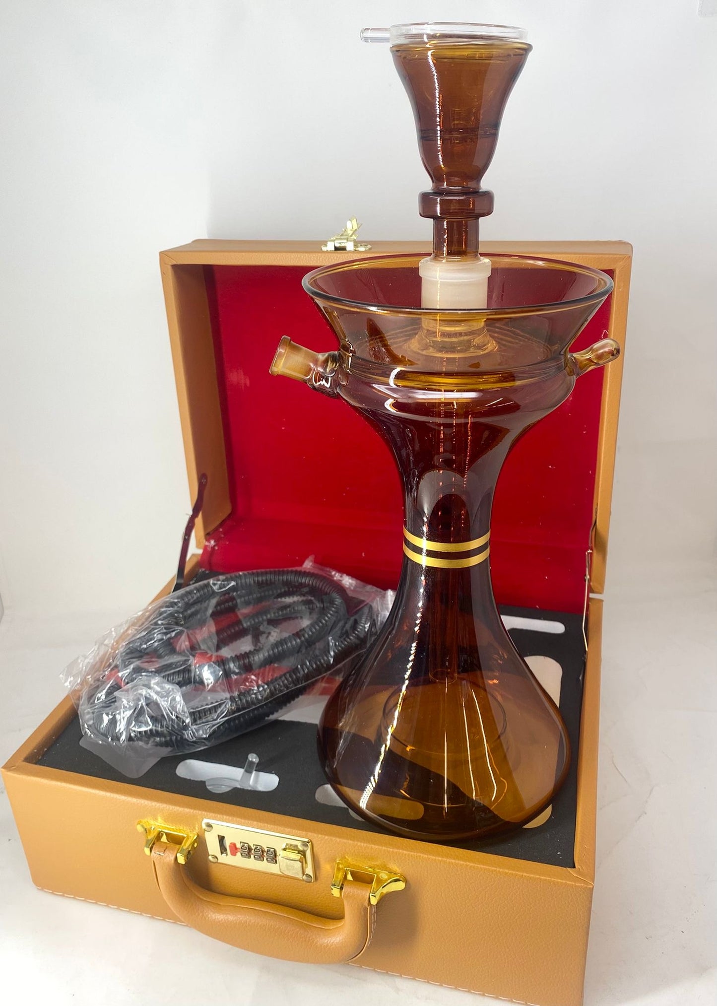 Hookah Suit Case Orange Glass