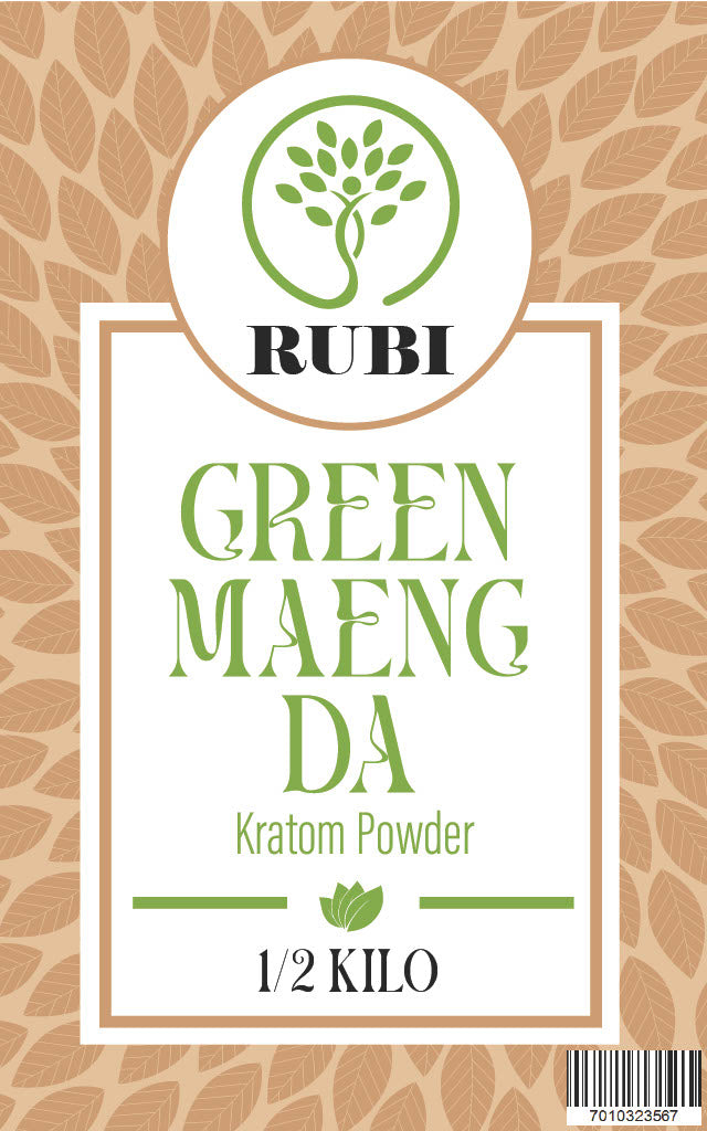 Rubi Kratom Powder 1/2KG Maeng Da Green