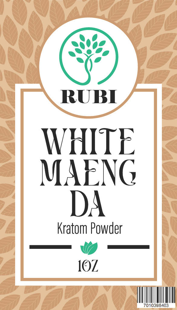Rubi Kratom Powder 1OZ Maeng Da White