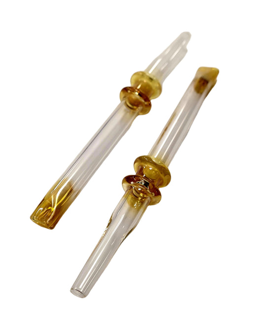 Nectar Collector 6" Glass 2 rings Gold Fumed