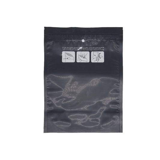 Mylar Bag 1/4LB Opaque Black Double Zipper 50CT