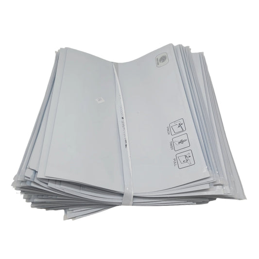 Mylar Bag 12x9 Opaque White Single Zipper Pinch 50CT