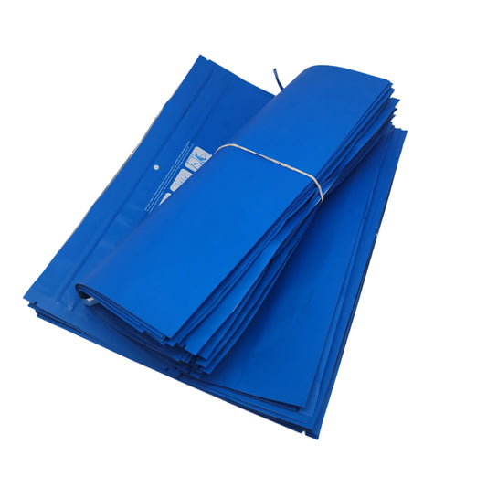 Mylar Bag 12x9 Opaque Blue Double Zipper 50CT