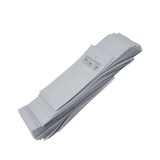 Mylar Bag 3x7 Opaque White Double Zipper 50CT