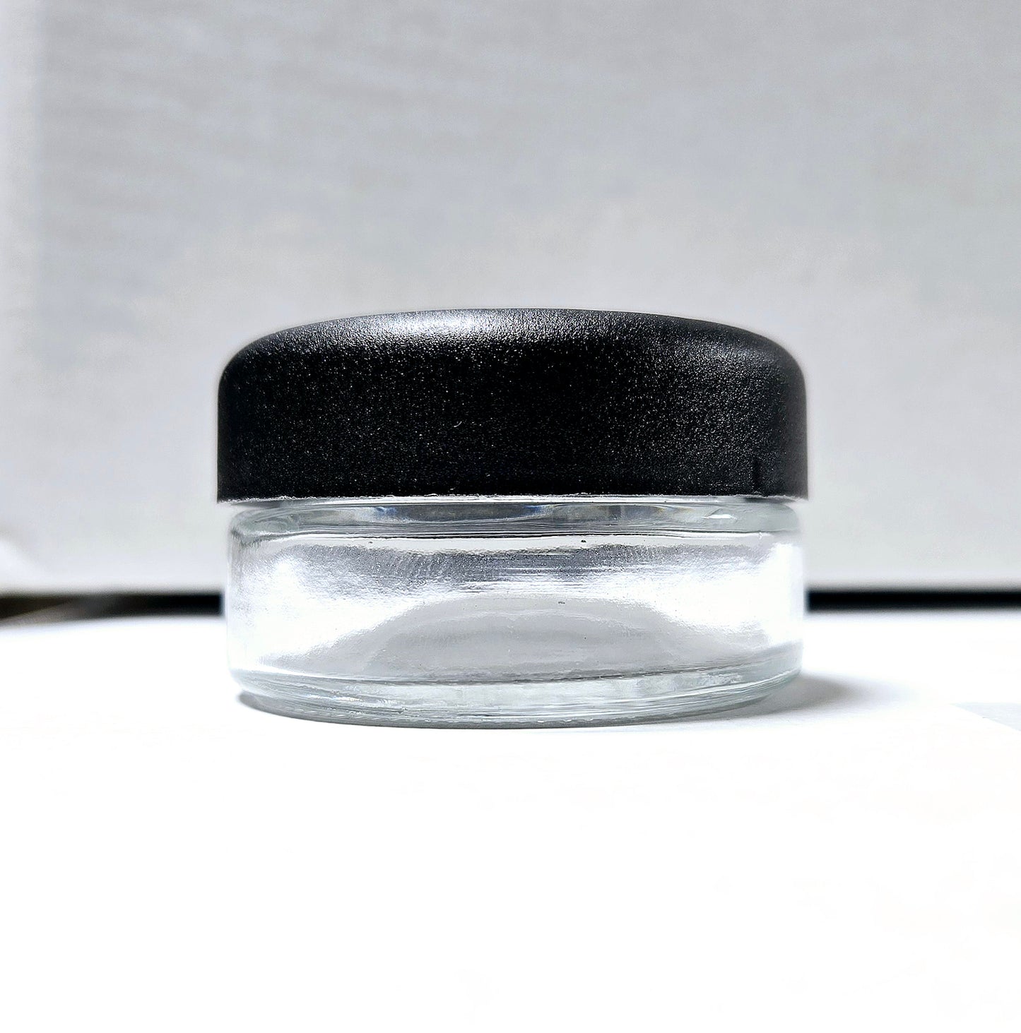 Jar 1oz Slim Lid Round Clear Black 200ct Case