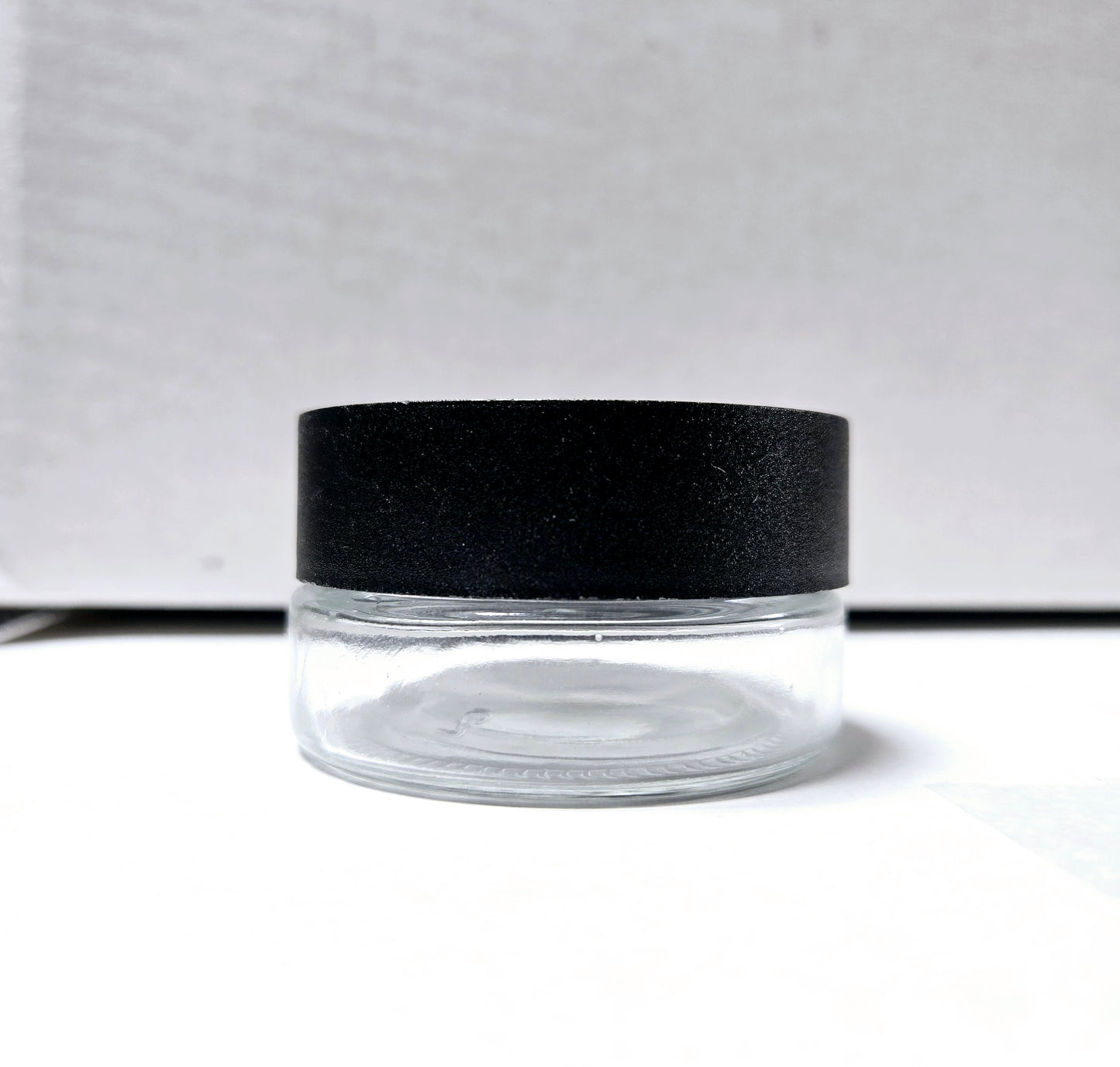 Jar 1oz Clear Black Flat Lid 200ct Case
