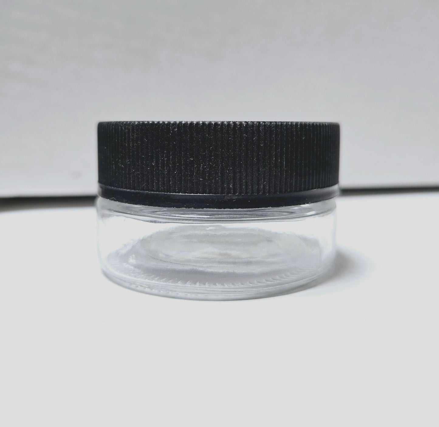 Jar 1oz Round Clear Black Ridges 200ct Case