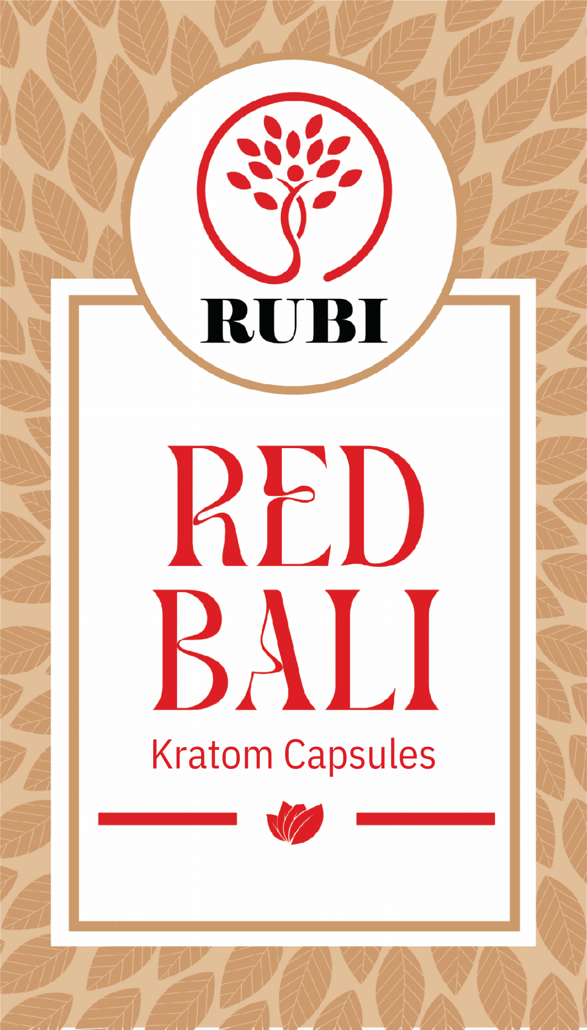 Rubi Kratom Capsules Red Bali