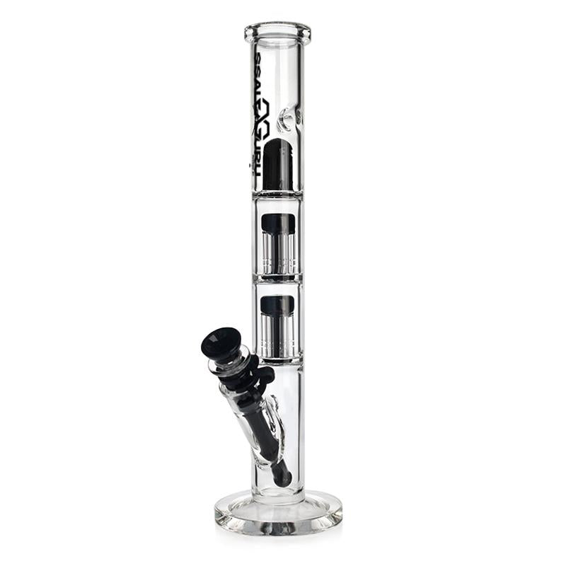 Glass Guru Waterpipe 14" Double Tree Ice Catch
