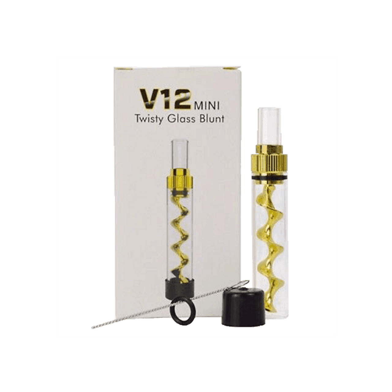 Chillum Glass Blunt V12 Twisty Mini