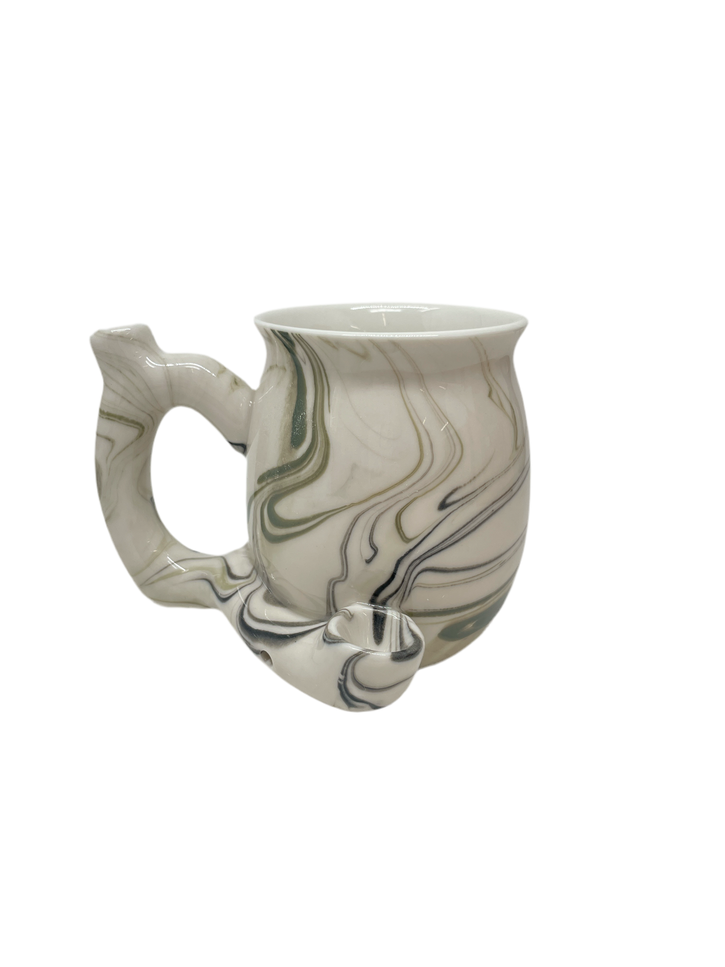 Handpipe Ceramic Mug Marble Green