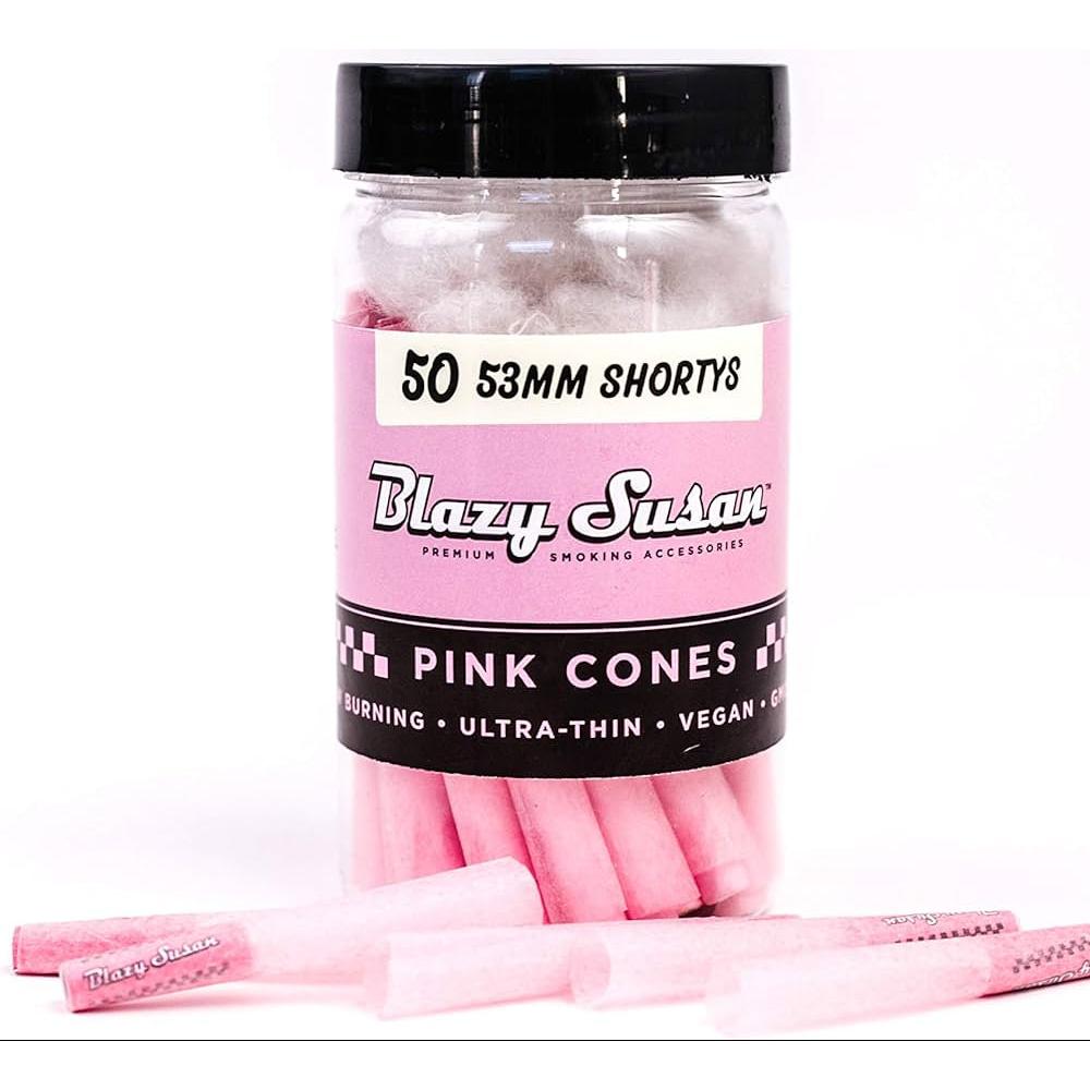 Blazy Susan Cones 50CT Pink 53MM Shortys