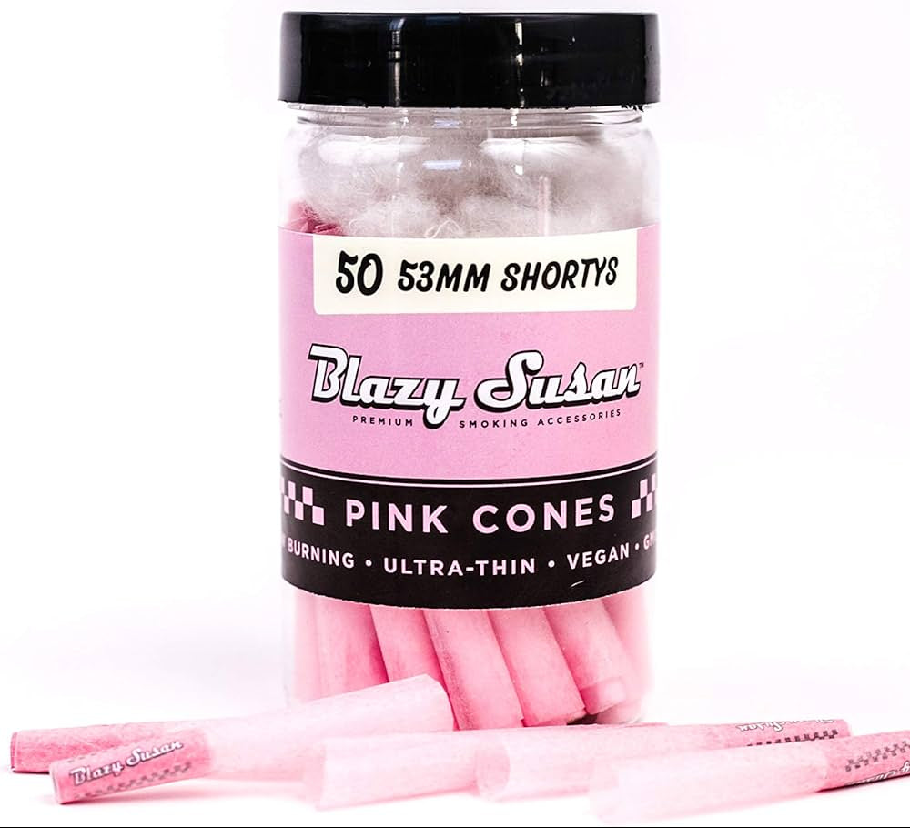 Blazy Susan Cones 50CT Pink 53MM Shortys