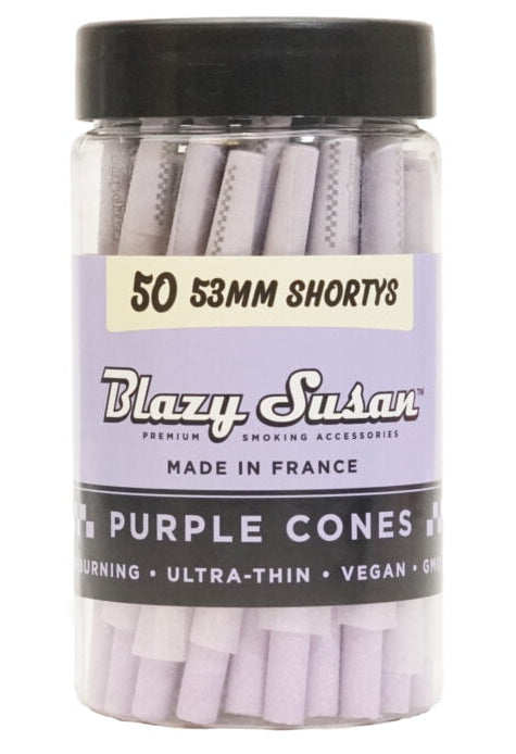 Blazy Susan Cones 50CT Purple 53MM Shortys