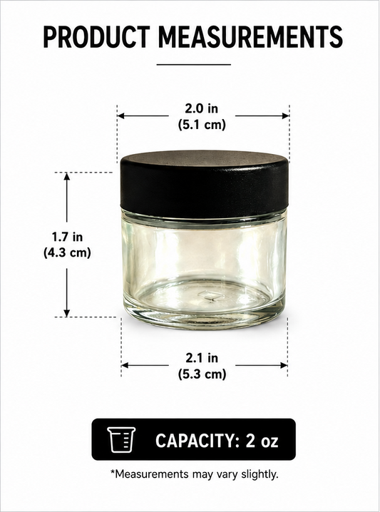 Jar 2OZ Clear Flat Lid Case