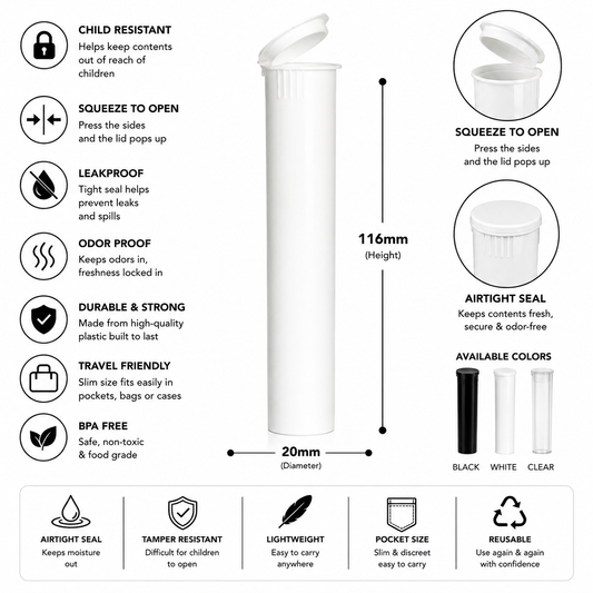 J-Tube 116MM Opaque 1000CT