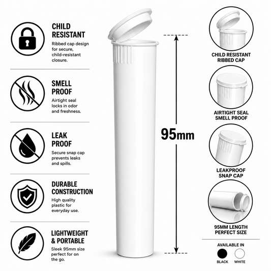 MJP J-Tube 95MM Opaque 1000CT