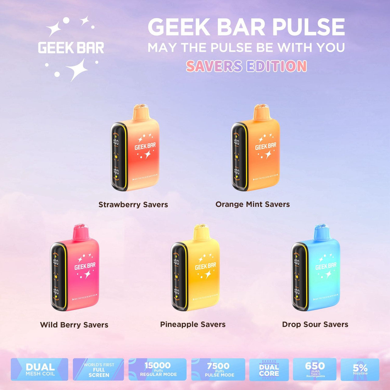 Geek Bar Pulse 15k Savers Edition 5ct Box