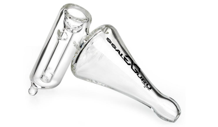 Glass Guru Handpipe 5.8" Helix Hammer Clear