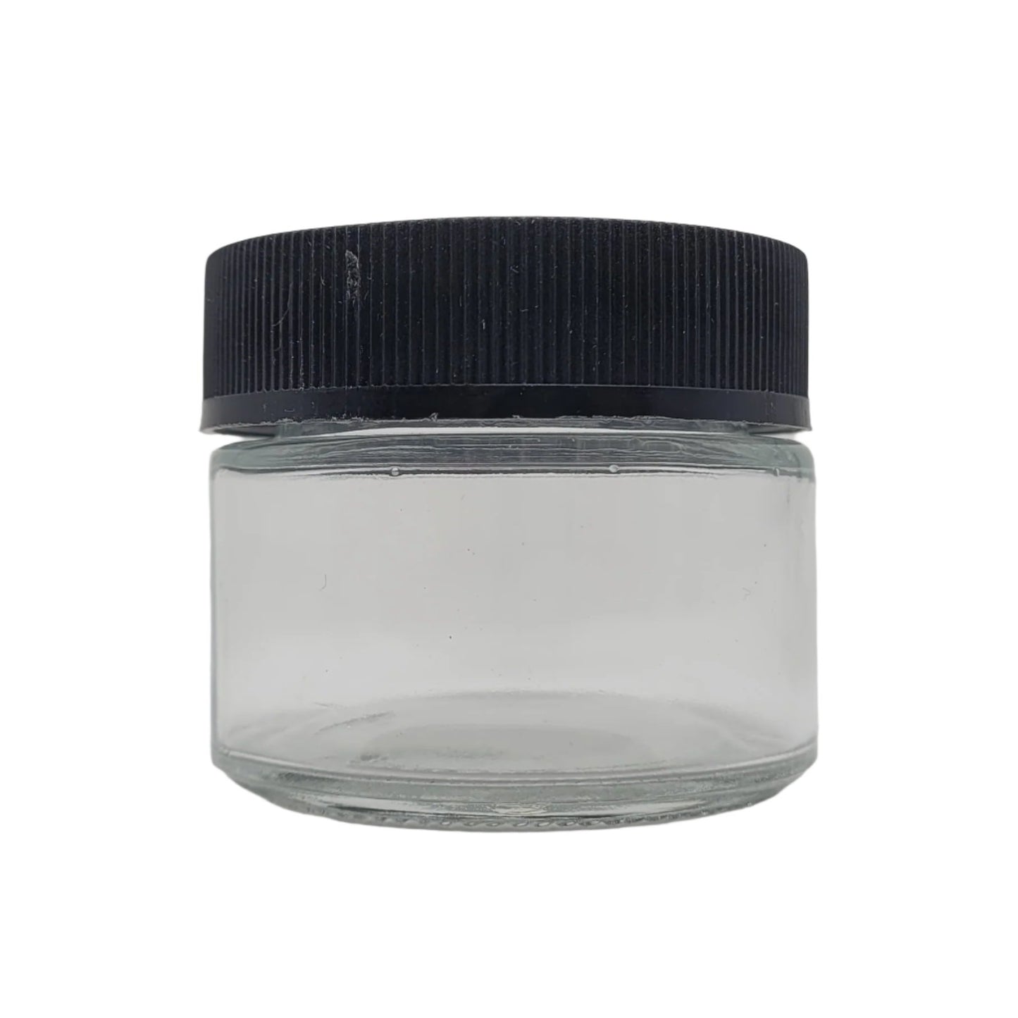 Jar 2oz Round Clear Black Ridges 160ct Case