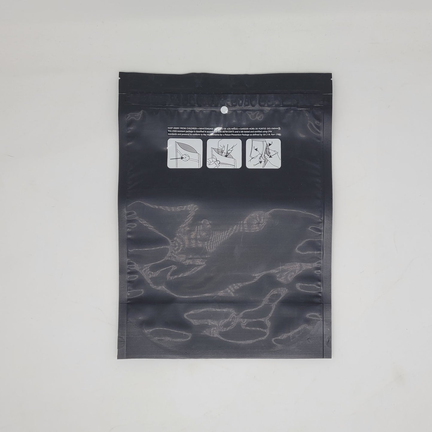 Mylar Bag 1/2lb Opaque Double Zipper 50ct