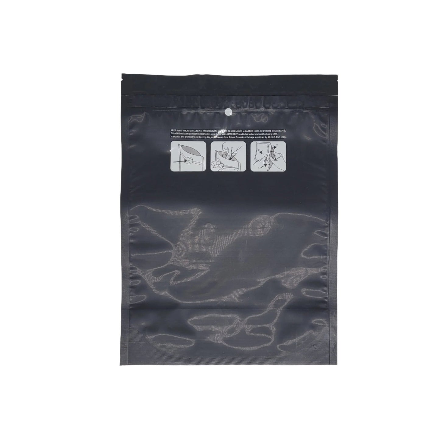 Mylar Bag 1/4lb Opaque Double Zipper 50ct