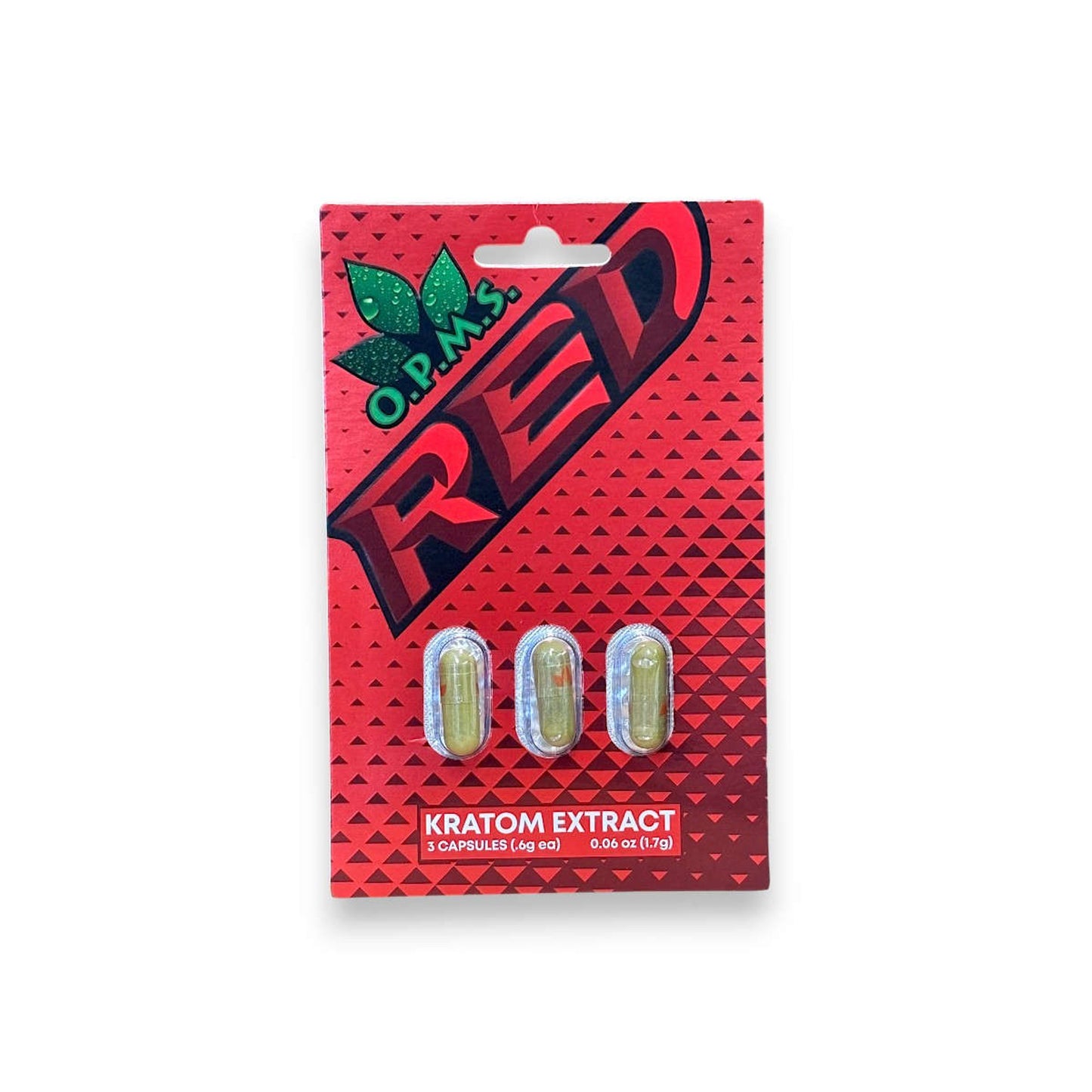 OPMS Red Kratom Extract Capsules Ten Pack