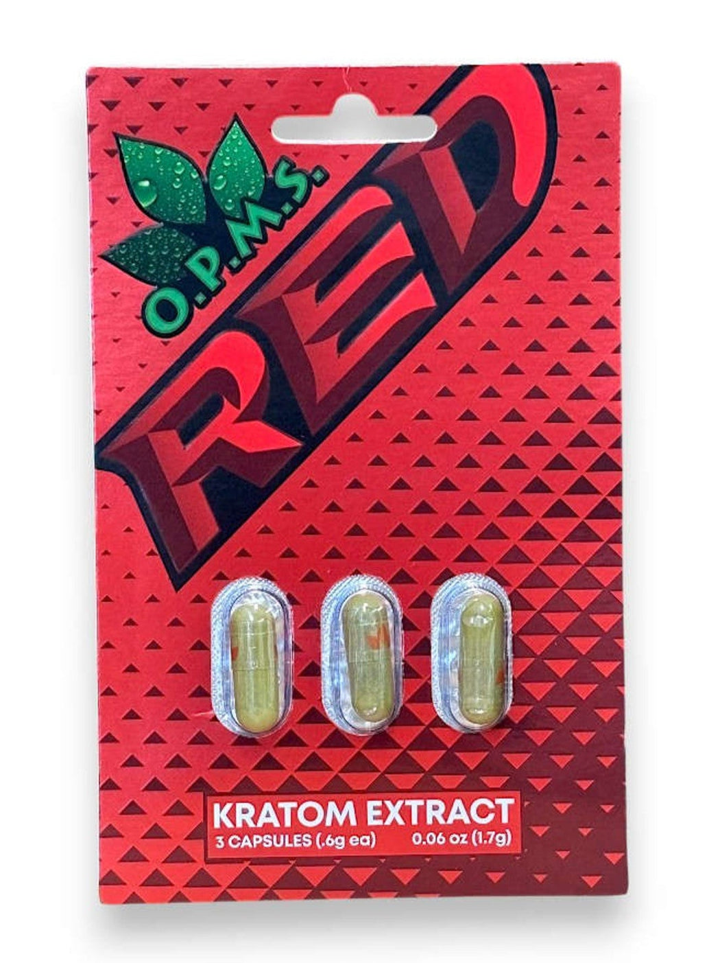 OPMS Red Kratom Extract Capsules Ten Pack