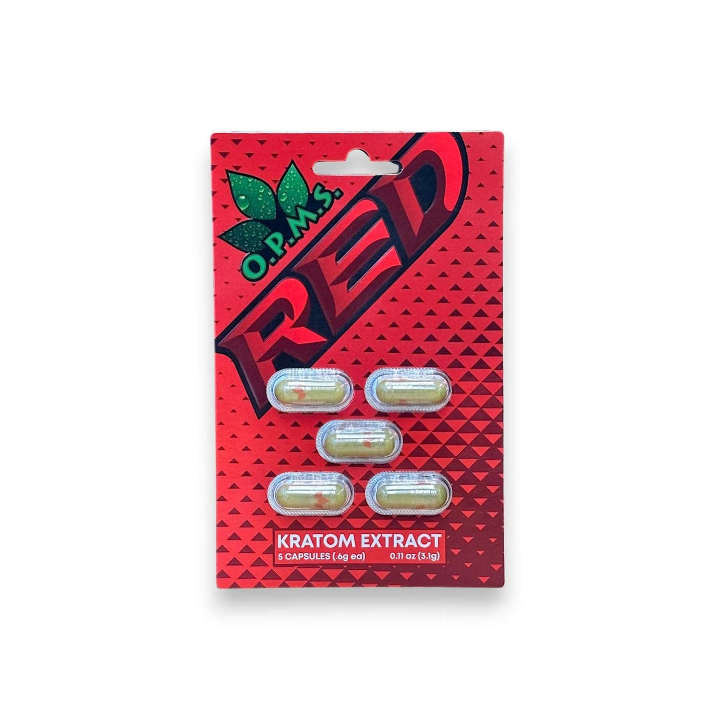 OPMS Red Kratom Extract Capsules Ten Pack