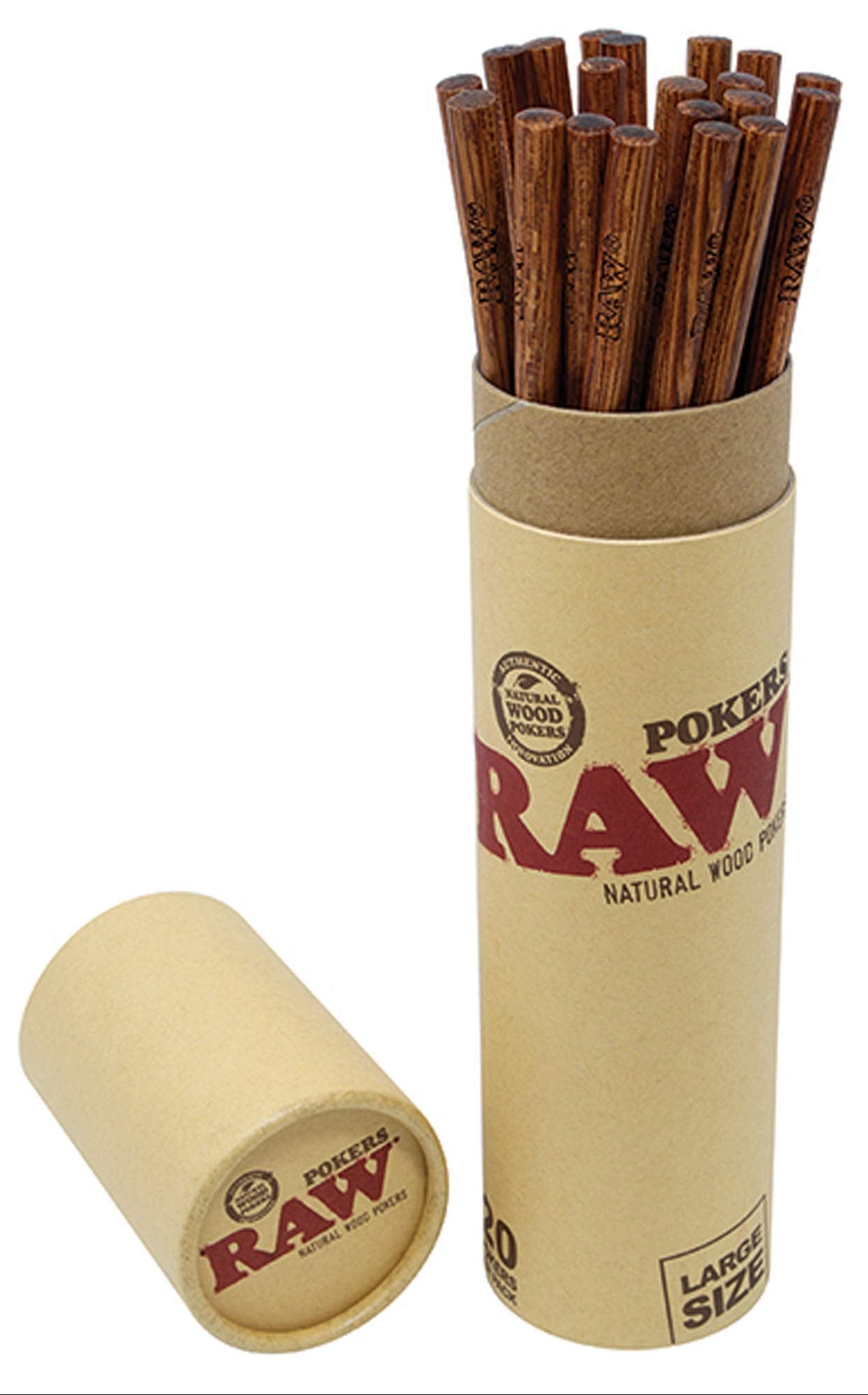 Raw Poker 9" Wood 20CT