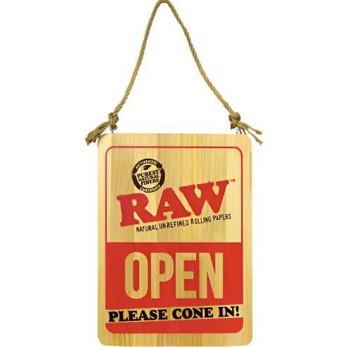 Raw Door Sign