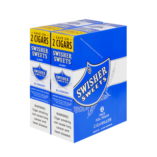 Swisher Sweet Cigarillos 2CT Blueberry 30CT Box ($1.19)