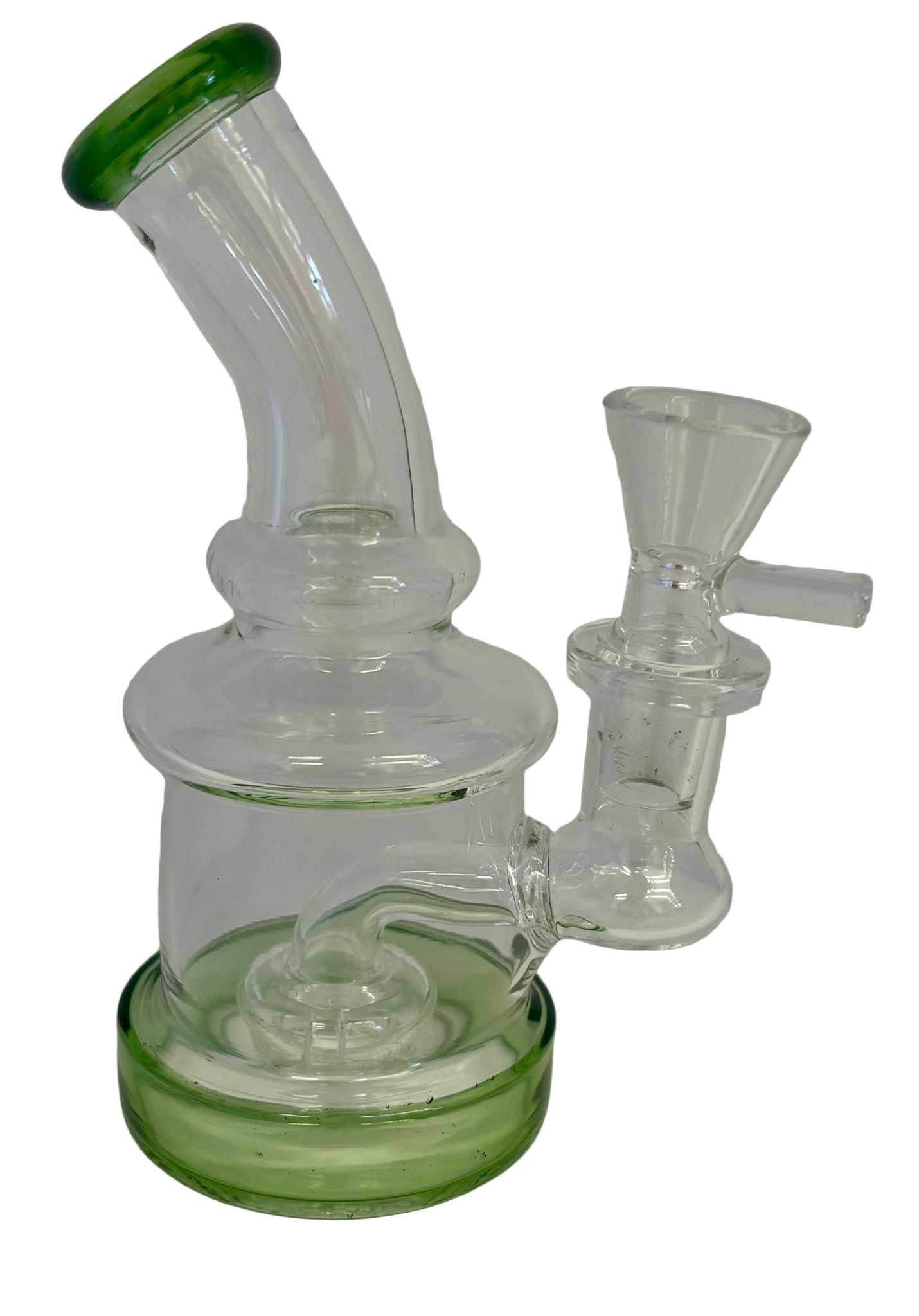 Waterpipe 6" Bend Tube Round Perc