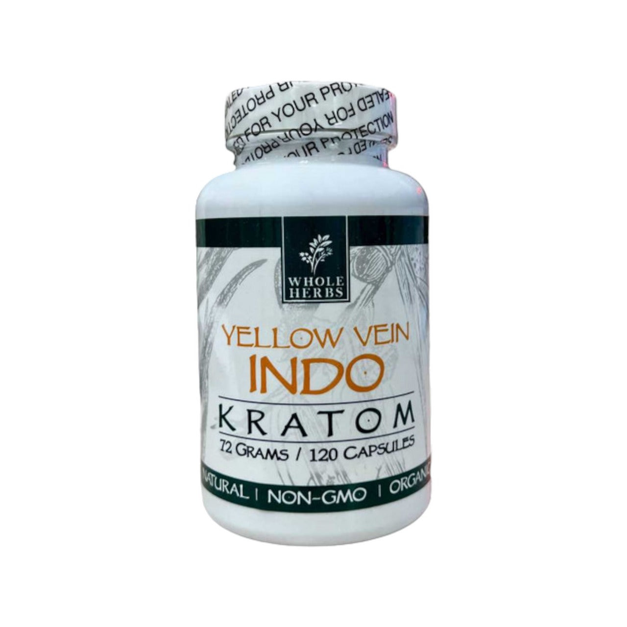 Whole Herbs Kratom Caps 120CT Indo Yellow