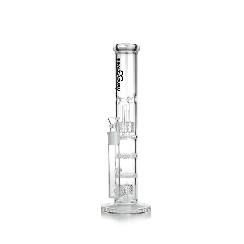 Glass Guru Waterpipe 14" Four Percolator Mix