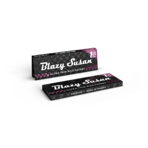 Blazy Susan Ultra Thin Black Rice Rolling Papers 50 Count Box