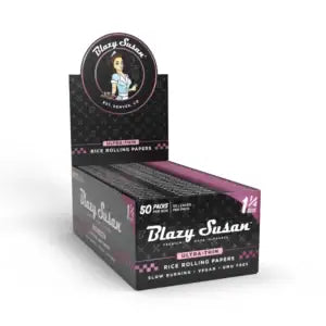 Blazy Susan Ultra Thin Black Rice Rolling Papers 50 Count Box