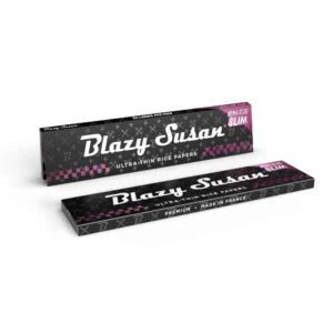 Blazy Susan Ultra Thin Black Rice Rolling Papers 50 Count Box