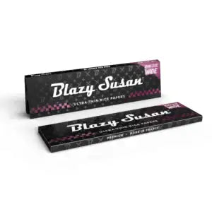 Blazy Susan Ultra Thin Black Rice Rolling Papers 50 Count Box