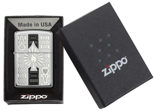 Zippo Lighter Intricate Spade Design