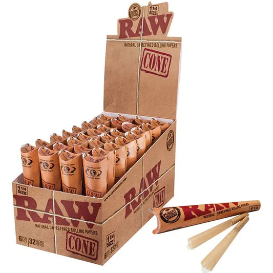 Experience Premium Smoking with Raw Cones 1 1/4 6CT / 32CT Box in Oklahoma