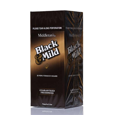 Black & Mild Cigarillos 1CT Original Plastic 25CT Box