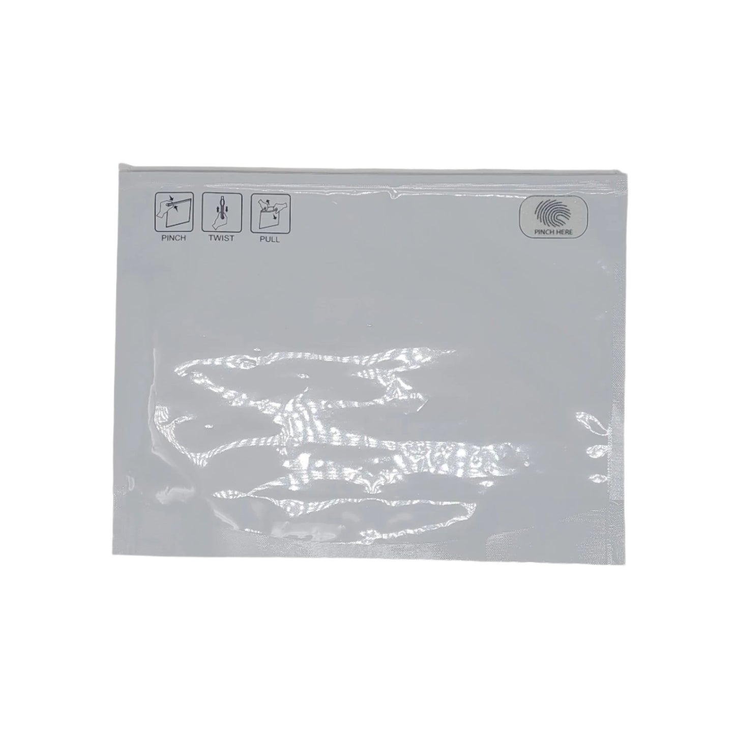 Mylar Bag 12x9 Opaque White Single Zipper Pinch 50CT