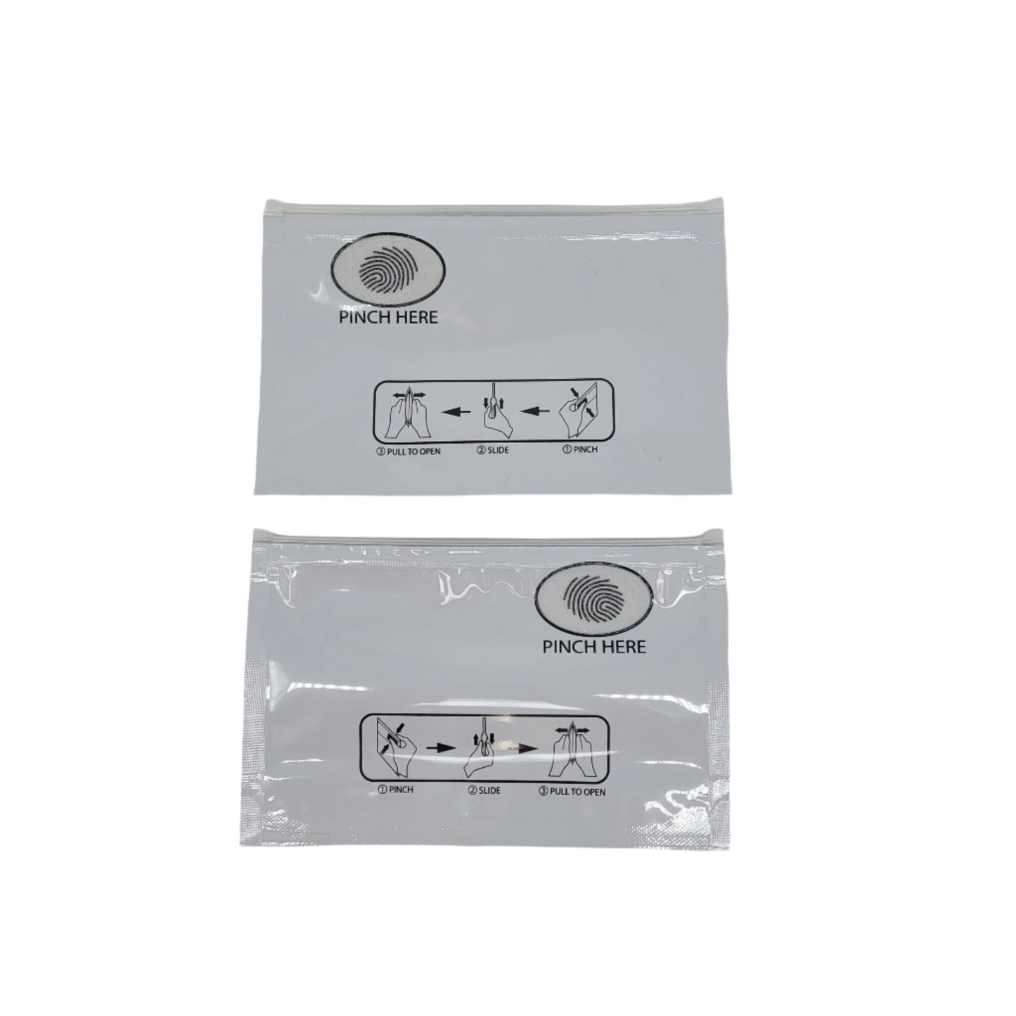 Mylar Bag 1/4OZ Opaque White Single Zipper Pinch 50CT