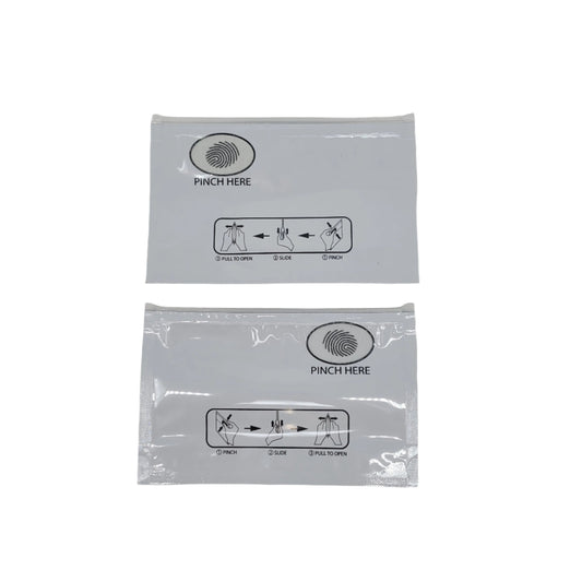 Mylar Bag 1/4OZ Opaque White Single Zipper Pinch 50CT