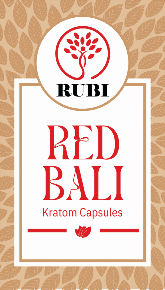 Rubi Kratom Capsules Red Bali