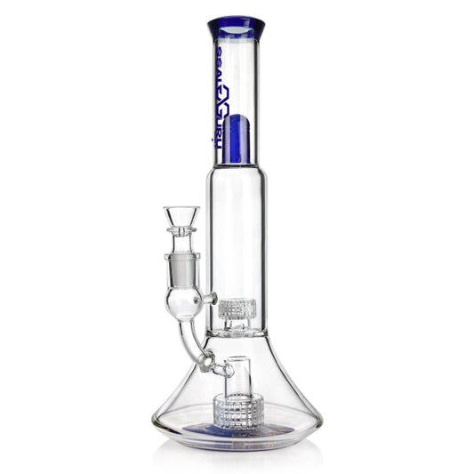 Glass Guru Waterpipe 13.5" Double Matrix Perc