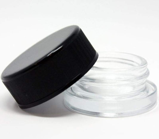 Jar 7ML Round Clear Black 360 Ct Case