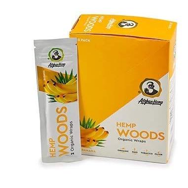 Afghan Hemp Wraps 2CT Woods Banana 25CT Box