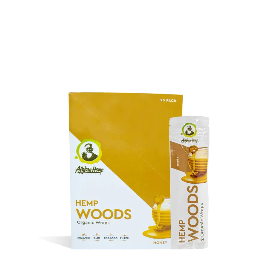 Afghan Hemp Wraps 2CT Woods Honey 25CT Box
